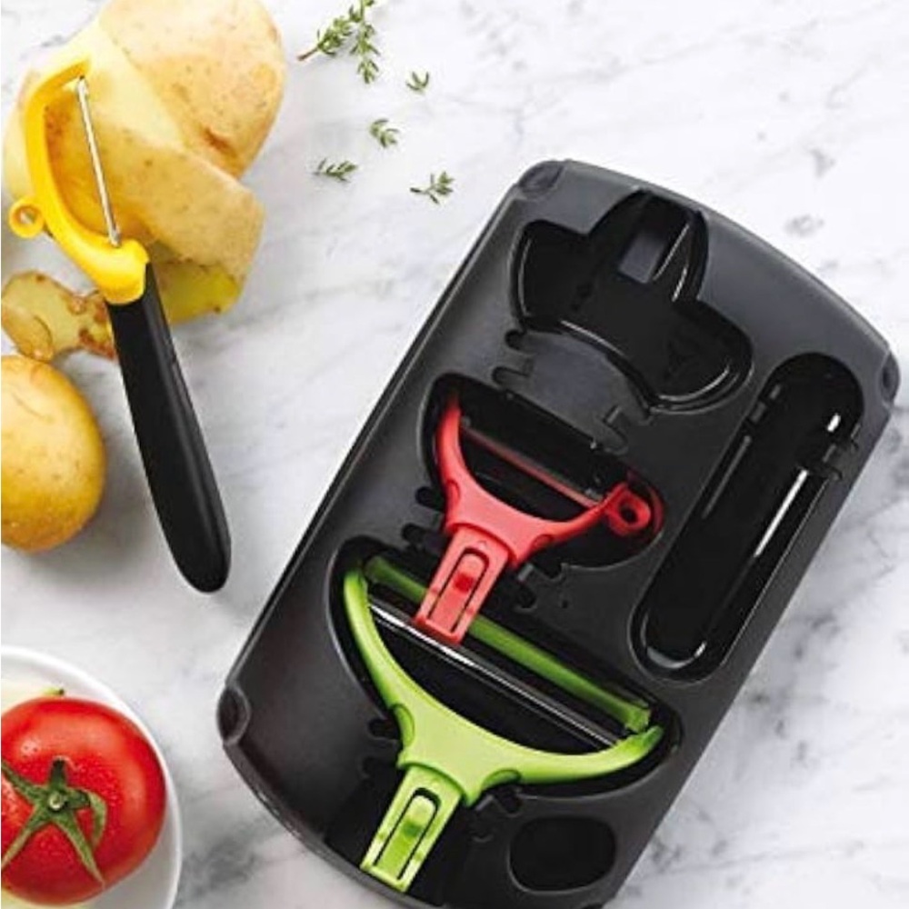 Tupperware Peeler Set - Black, Red, Green, Yellow
